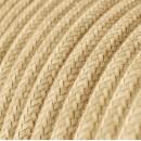 Câbles textiles Câble Électrique Extérieur Jute 2x1.00mm² - Résistant UV et Intempéries, Idéal pour Installation en Jardin et...