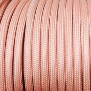 Fil électrique tissu câble rond 2x0.75 mm² Câble textile couleur cuivre