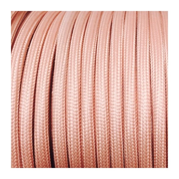 Fil électrique tissu câble rond 2x0.75 mm² Câble textile couleur cuivre - 2x0.75mm²