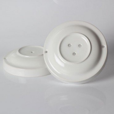 Composants - Rosace porcelaine blanche 3 sorties