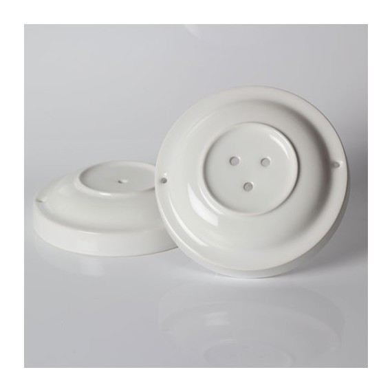 Composants - Rosace porcelaine blanche 3 sorties