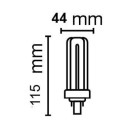Radium Lampe LED 7 W GX24Q-2 – Remplace CFL 18 W – 855 lm – 4000 K 43620632