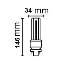 Radium LED G24 – 7W 3000K Blanc Chaud – Compatible G24d-2 et G24q-2 – Remplacement CFL 18W 43520622
