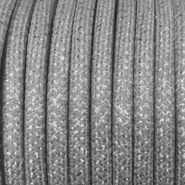 Fil électrique tissu câble rond 2x0.75 mm² Câble Textile Béton - 2x0.75mm²