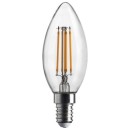 Ampoules LED Filament Verre Clair - Ampoule LED E14 – 4,5W – 470 lm – 3000K Blanc Chaud – Flamme à Filament – Équiv. 40W Inca...