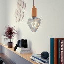 Ampoules LED Déco, Vintage et Rétro - Ampoule LED Cœur Verre Fumé Gris 5 W – Éclat Élégant et Filament Spirale Dimmable