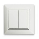 Casambi - Interrupteur mural Bluetooth® Casambi – Double bascule – Sans fil & sans pile
