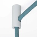 Isolateurs et passe câbles - Déport de Suspension Blanc pour Câble Textile – Fixation Plafond Élégante
