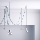 Isolateurs et passe câbles - Déport de Suspension Blanc pour Câble Textile – Fixation Plafond Élégante
