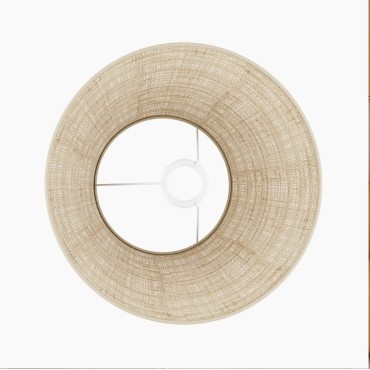 Composants - Abat jour en tissu Raphia naturel Ø.33 x haut.19 cm