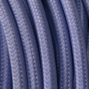Fil électrique tissu câble rond 2x0.75 mm² Câble Textile Lilas