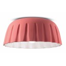 Luminaires - Plafonnier plissé Ø40 H17 céramique, Rouge et Blanc, E27 – Ferroluce - Madame GRES