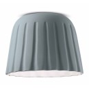 Luminaires - Plafonnier plissé Ø40 H29 céramique, Gris et Blanc, E27 – Ferroluce - Madame GRES